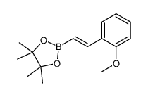 (E)-2-(2-甲氧基苯乙烯基)-4,4,5,5-四甲基-1,3,2-二氧杂硼杂环戊烷结构式
