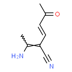 3-Hexenenitrile,2-(1-aminoethylidene)-5-oxo- Structure