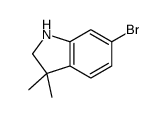 6-溴-3,3-二甲基吲哚啉结构式