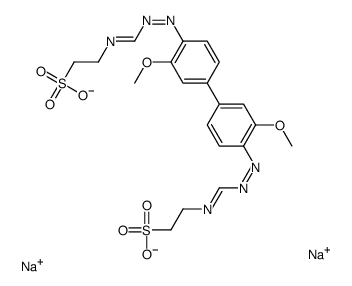 disodium 2,2'-[(3,3'-dimethoxy-4,4'-biphenylylene)bis[azo(methylimino)]]di(ethanesulphonate)结构式