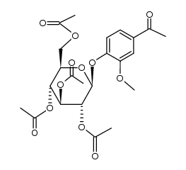 3-methoxy-4-(2,3,4,6-tetra-O-acetyl-β-D-glucopyranosyloxy)acetophenone Structure