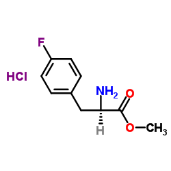 (R)-2-氨基-3-(4-氟苯基)丙酸甲酯盐酸盐结构式