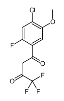 1-(4-chloro-2-fluoro-5-methoxyphenyl)-4,4,4-trifluorobutane-1,3-dione结构式