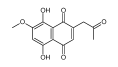 5,8-Dihydroxy-2-methoxy-7-(2-oxopropyl)-1,4-naphthalenedione Structure