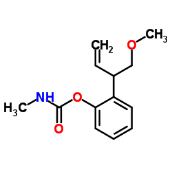 2-[1-(Methoxymethyl)-2-propenyl]phenol N-methylcarbamate结构式