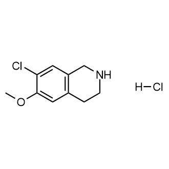 7-氯-6-甲氧基-1,2,3,4-四氢异喹啉盐酸盐结构式