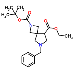 2-tert-butyl 8-ethyl 6-benzyl-2,6-diazaspiro[3.4]octane-2,8-dicarboxylate Structure