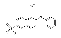 sodium N-methyl-2-anilinonaphthalene-6-sulfonate Structure