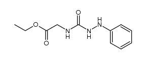 N-(Phenylhydrazinocarbonyl)-glycinethylester Structure