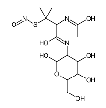 N-(2-脱氧-alpha,beta-D-吡喃葡萄糖基)-S-亚硝基-N-乙酰基-D,L-青霉胺结构式
