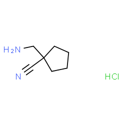 1-(氨基甲基)环戊烷甲腈盐酸盐结构式
