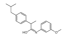 2-(4-异丁基苯基)-N-(3-甲氧基苯基)丙酰胺结构式