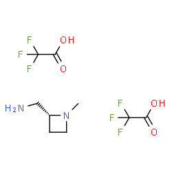 [(2R)-1-methylazetidin-2-yl]methanamine; bis(trifluoroacetic acid) Structure