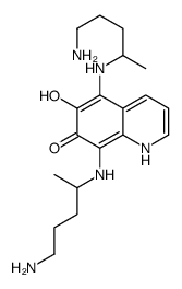 5,8-bis(5-aminopentan-2-ylamino)-6-hydroxy-1H-quinolin-7-one结构式