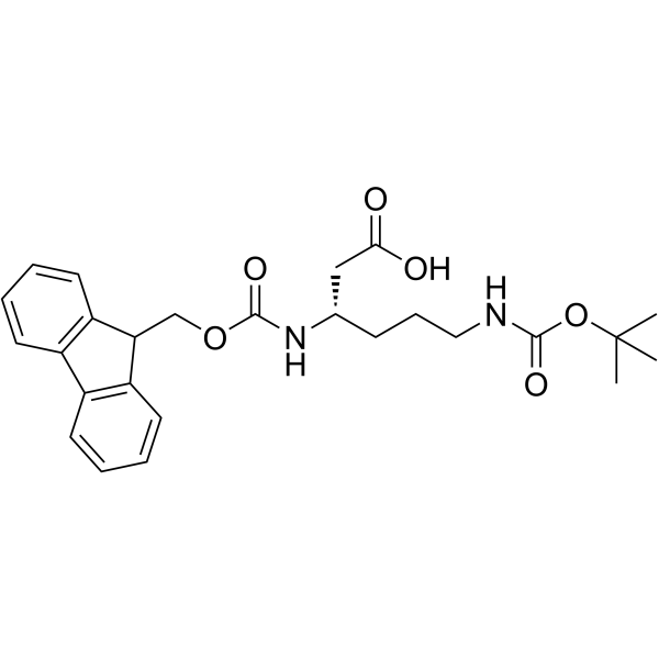 Fmoc-L-beta-赖氨酸(Boc)结构式