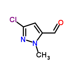 3-Chloro-1-methyl-1H-pyrazole-5-carbaldehyde Structure