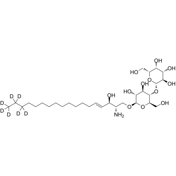 Lactosyl-C18-sphingosine-d7 Structure
