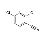 6-Chloro-2-Methoxy-4-Methylnicotinonitrile结构式