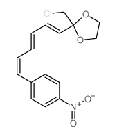 1,3-Dioxolane,2-(chloromethyl)-2-[6-(4-nitrophenyl)-1,3,5-hexatrien-1-yl]- Structure