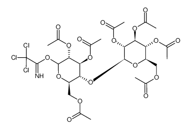 4-O-(2,3,4,6-tetra-O-acetyl-β-D-glucopyranosyl)-2,3,6-tri-O-acetyl-α/β-D-glucopyranosyl trichloroacetimidate Structure