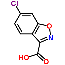 6-氯苯并[d]异噁唑-3-羧酸结构式