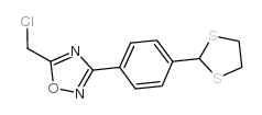 5-(chloromethyl)-3-[4-(1,3-dithiolan-2-yl)phenyl]-1,2,4-oxadiazole Structure