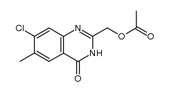 2-acetoxymethyl-7-chloro-6-methyl-3,4-dihydroquinazolin-4-one结构式