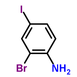 2-溴-4-碘苯胺结构式