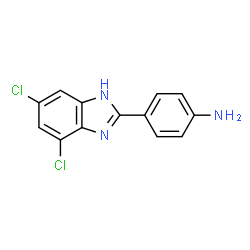 4-(5,7-二氯-1H-苯并[D]咪唑-2-基)苯胺结构式