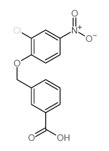 3-((2-氯-4-硝基苯氧基)甲基)苯甲酸结构式