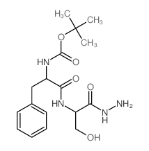 L-Serine,N-[N-[(1,1-dimethylethoxy)carbonyl]-L-phenylalanyl]-, hydrazide (9CI) Structure