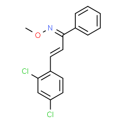 3-(2,4-DICHLOROPHENYL)-1-PHENYL-2-PROPEN-1-ONE O-METHYLOXIME结构式