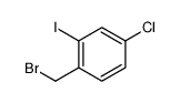 1-(溴甲基)-4-氯-2-碘苯结构式