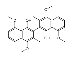 4,4',8,8'-tetramethoxy-3,3'-dimethyl[2,2']-di-1,1'-naphthol Structure