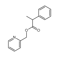 α-methylbenzeneacetic acid 2-pyridinylmethyl ester Structure