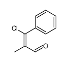 (Z)-3-Chloro-2-methyl-3-phenyl-acrylaldehyde结构式