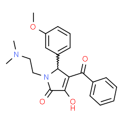4-Benzoyl-1-[2-(dimethylamino)ethyl]-3-hydroxy-5-(3-methoxyphenyl)-1,5-dihydro-2H-pyrrol-2-one结构式
