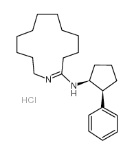 顺式-N-(2-苯基环戊基)-氮杂环十四碳-1-烯-2-胺盐酸盐结构式