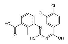 3-[(3,4-dichlorobenzoyl)carbamothioylamino]-2-methylbenzoic acid结构式