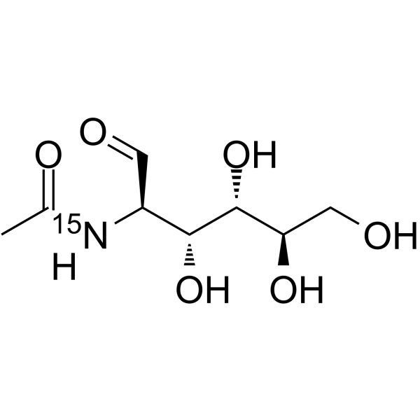 N-乙酰-D-氨基葡萄糖 15N结构式