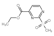 ETHYL 2-(METHYLSULFONYL)PYRIMIDINE-4-CARBOXYLATE structure