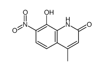 8-hydroxy-4-methyl-7-nitro-1H-quinolin-2-one结构式