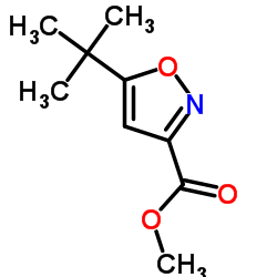 5-叔丁基异噁唑-3-羧酸甲酯结构式