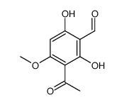 2,4-Dihydroxy-6-methoxy-3-formylacetophenone结构式