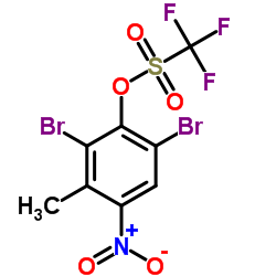 2,6-Dibromo-3-methyl-4-nitrophenyl trifluoromethanesulfonate Structure