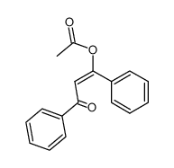 3-Acetoxy-1,3-diphenyl-2-propen-1-on结构式