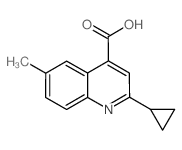 2-环丙基-6-甲基喹啉-4-羧酸结构式