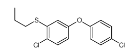 1-chloro-4-(4-chlorophenoxy)-2-propylsulfanylbenzene结构式
