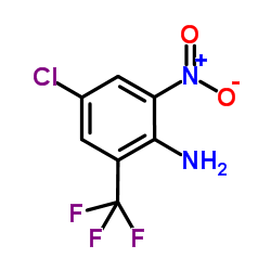 4-氯-2-硝基-6-(三氟甲基)苯胺结构式