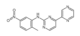 N-(2-methyl-5-nitrophenyl)-4-pyrazin-2-ylpyrimidin-2-amine结构式